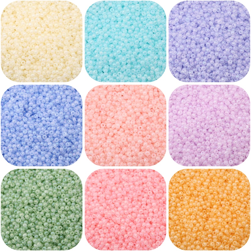 3mm 4mm Becautiful Colors Glass Seed Beads Untuk Jarum Kerja Perhiasan DIY Membuat Aksesoris