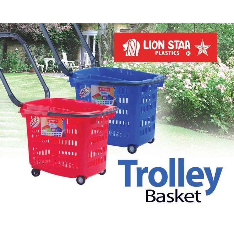 Lion Star Trolley Basket Troli Keranjang Belanja Shopping Bucket Roda BW-31 bw-32 super indo alfa