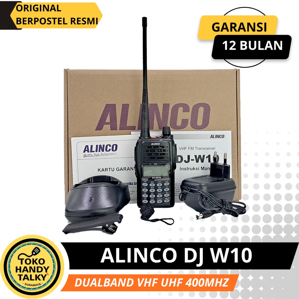 HANDY TALKY ALINCO DJ-A10 / DJ-W10 VHF 136-174MHZ NEW ORIGINAL GARANSI RESMI POSTEL