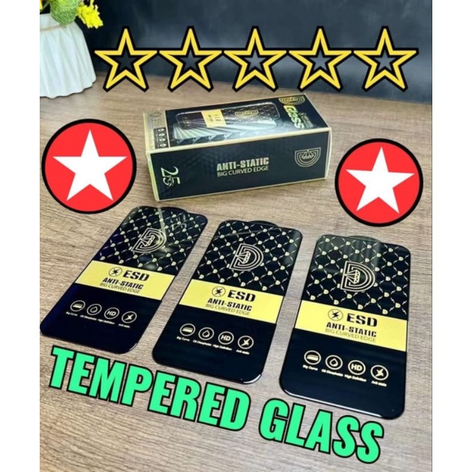 Tempered Glass Anti-Static Samsung All Tipe / Pelindung Layar Handphone Depan