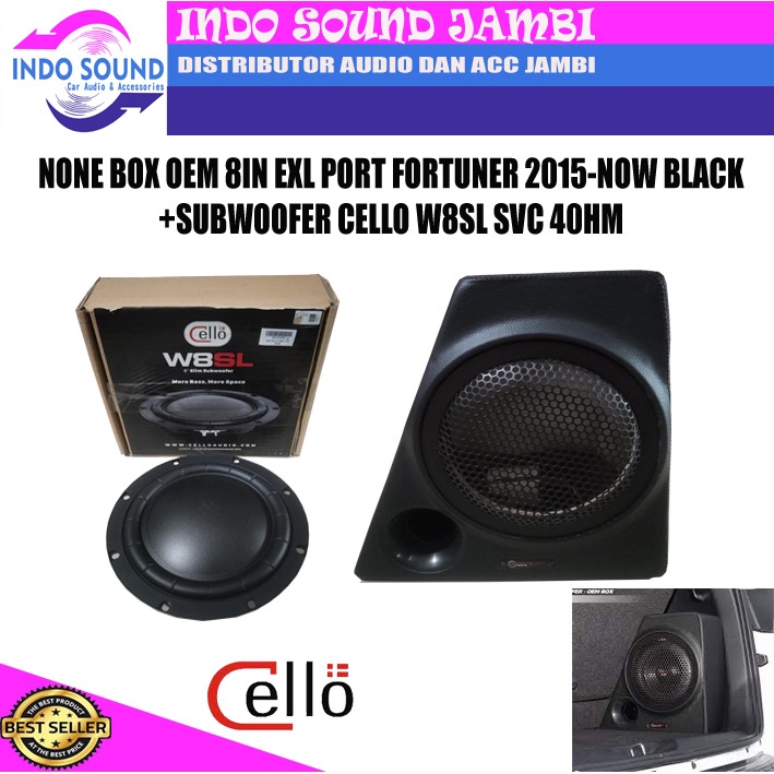 SUBWOOFER CELLO W8SL SVC 4 OHM 8" + NONE BOX OEM 8" FORTUNER 2015-UP