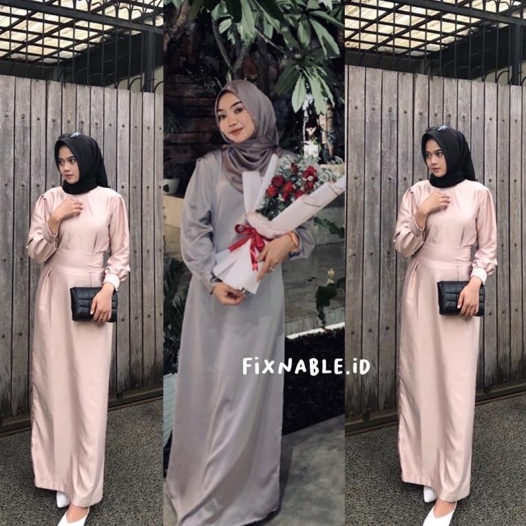 CHEKOUT [STOK READY YA] Dress Satin Murah/Dress Satin Bridesmaid/Dress Satin Wisuda/Dress Satin Kond