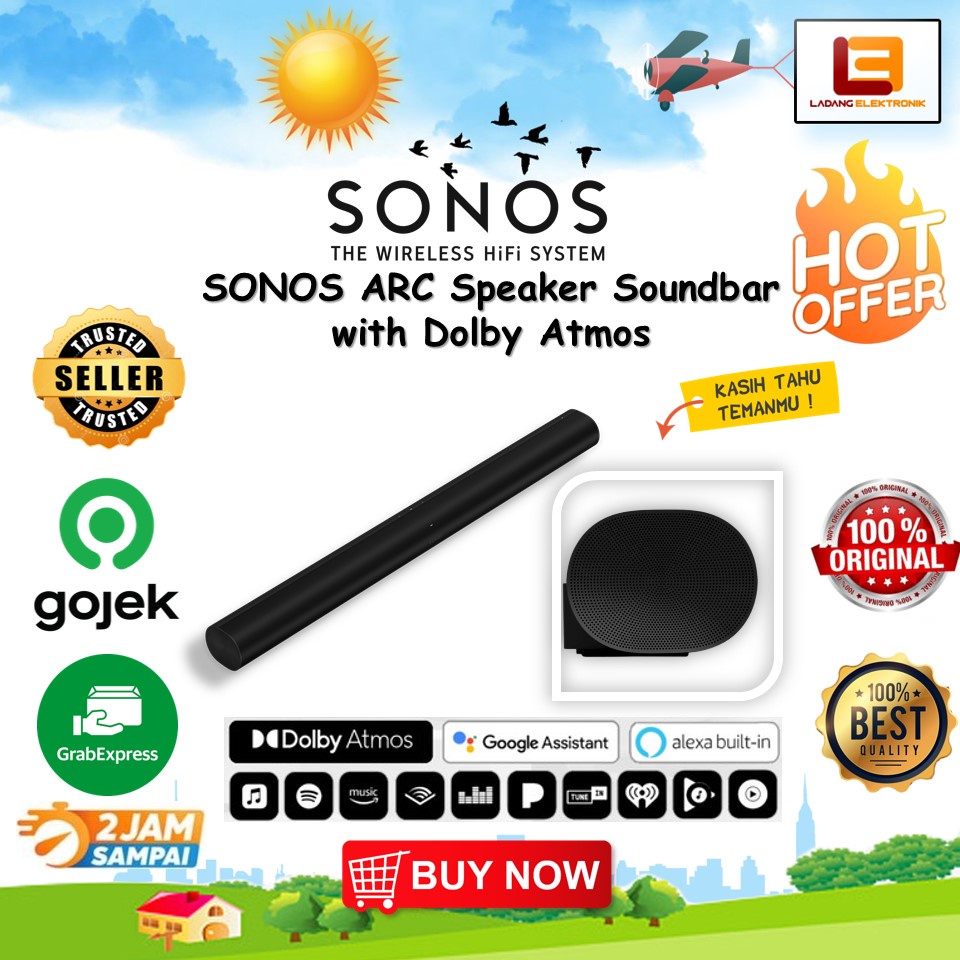 SONOS ARC Speaker Soundbar with Dolby Atmos