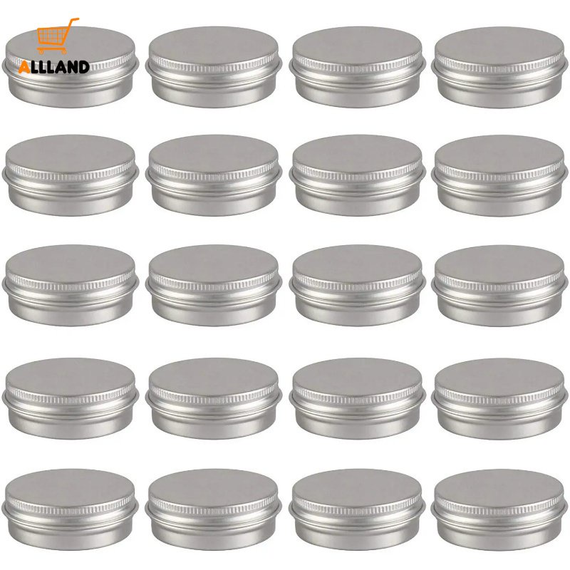 15ml Toples Kaleng Aluminium Bulat Kosong Dengan Tutup Ulir/DIY Candle Balm Kemasan Kosmetik Dapat/Kotak Penyimpanan Manik-Manik Perhiasan