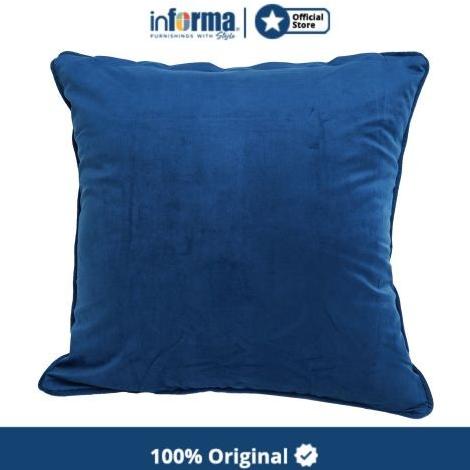 INFORMA - SARUNG BANTAL SOFA 55X55 CM VELVET POSEIDON - BIRU