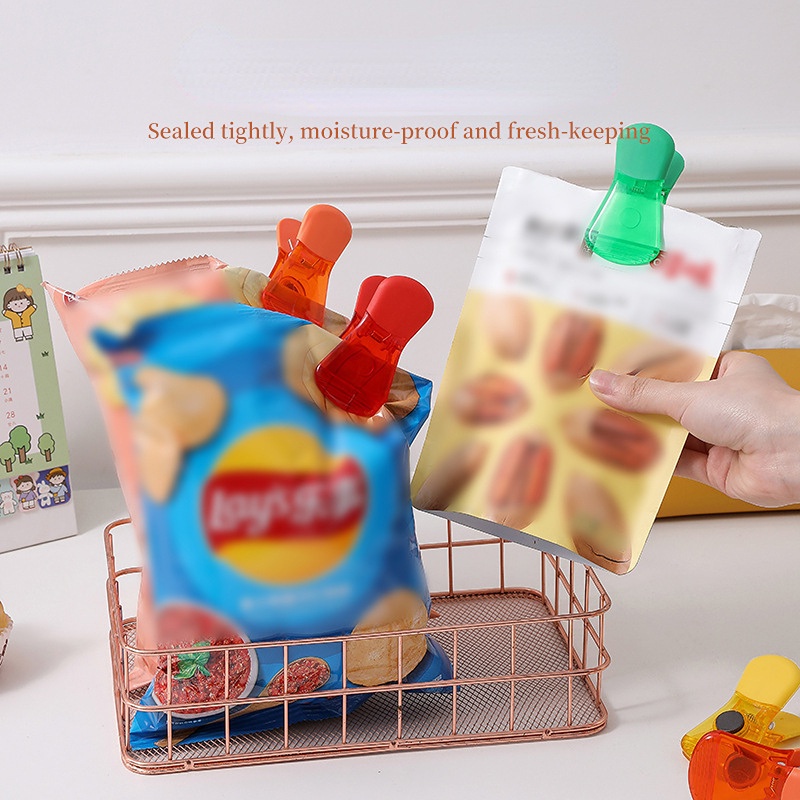 [Harga Grosir] Kulkas Mag Suction Acrylic Clip Tas Makanan Klip Sealed Anti Lembab Foto Postcard Pegang Penjepit Aksesoris Penyimpanan Dekorasi Kreatif