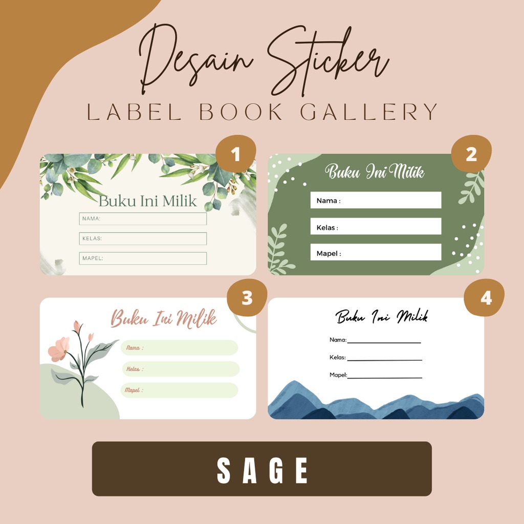 (20 pcs) Sticker Buku Pelajaran Aesthetic / Book Name Stickers/ Stiker sampul buku