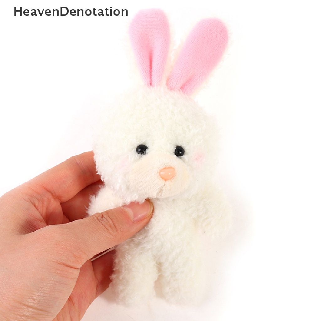 [HeavenDenotation] Cinta Lucu Blush Little White Rabbit Katun Lembut Hewan Boneka Mainan KeyChai HDV