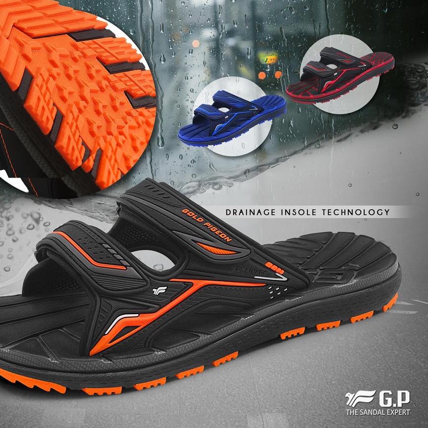 ✻ Gold Pigeon Sandal Selop Pria Drainage Yukon G0594 G2269 ♠