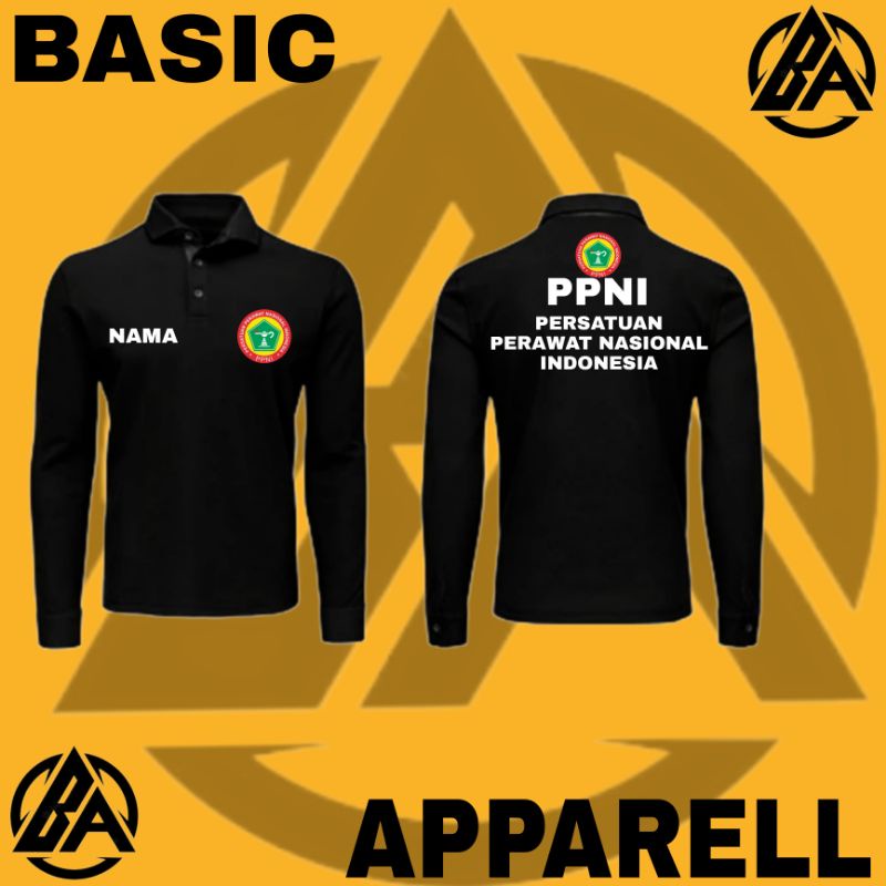 BAJU POLO SHIRT LENGAN PANJANG PPNI TERBARU//BAJU PERAWAT INDONESIA