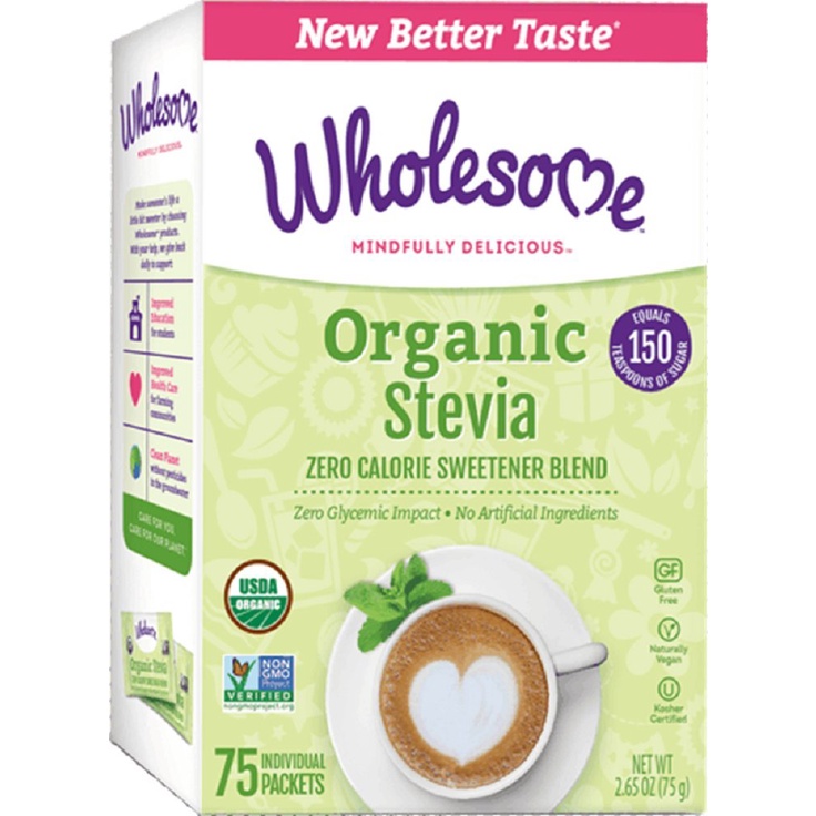 Wholesome Organic Stevia Zero Calorie Sweetener Blend 75pack