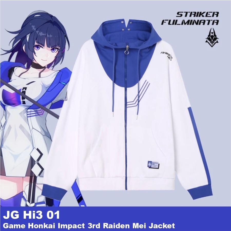 Jaket Game Honkai Impact 3rd Raiden Mei Cosplay Custom Sablon Satuan ( JA HI3 01 )