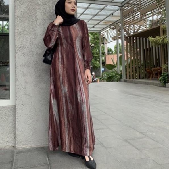 Stok Terbaru WOODY DRESS BY HAWACORNER DRESS RAYON MOTIF