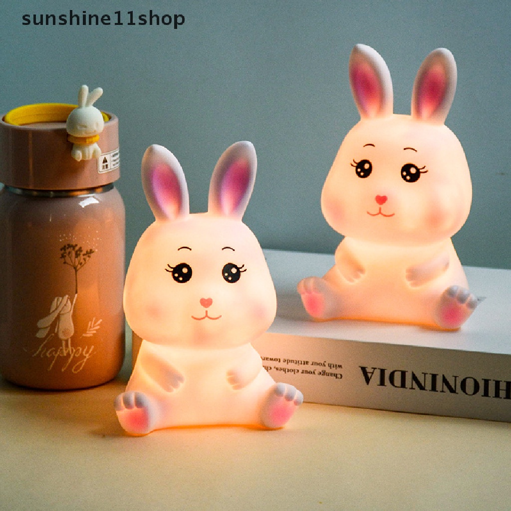 Sho Rabbit Led Night Light Lamp Lampu Tidur Kartun Hewan Lucu Kamar Hias N