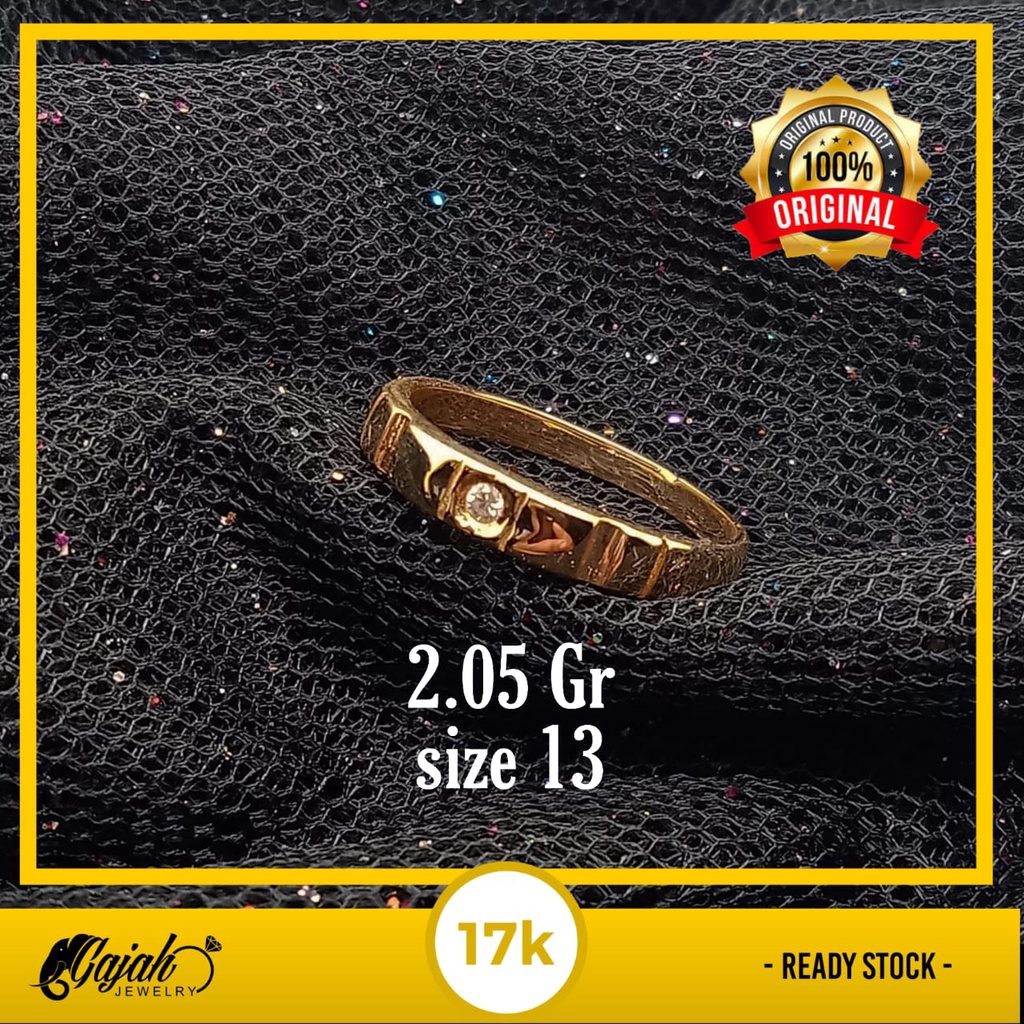 Cincin emas 17k - 2.05 gr kadar 750 - 4170