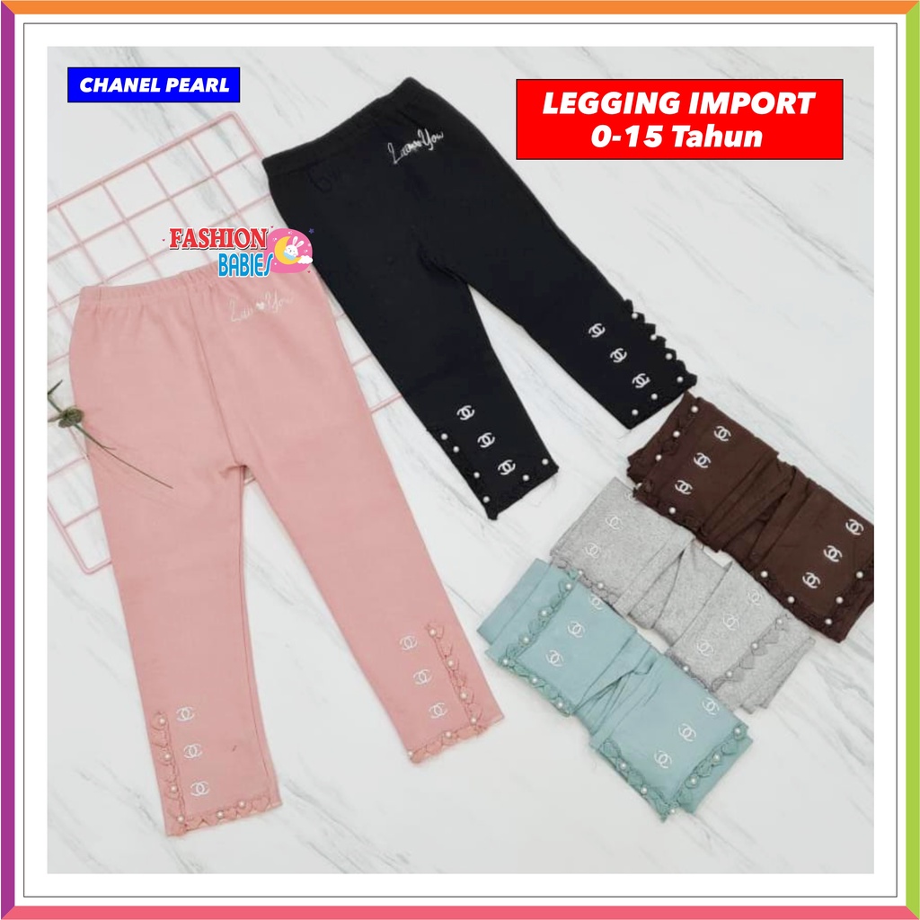 LEGGING ROSES ANAK IMPORT NEW CHANEL FLOWER RABBIT 0-4 TH SMALL KECIL