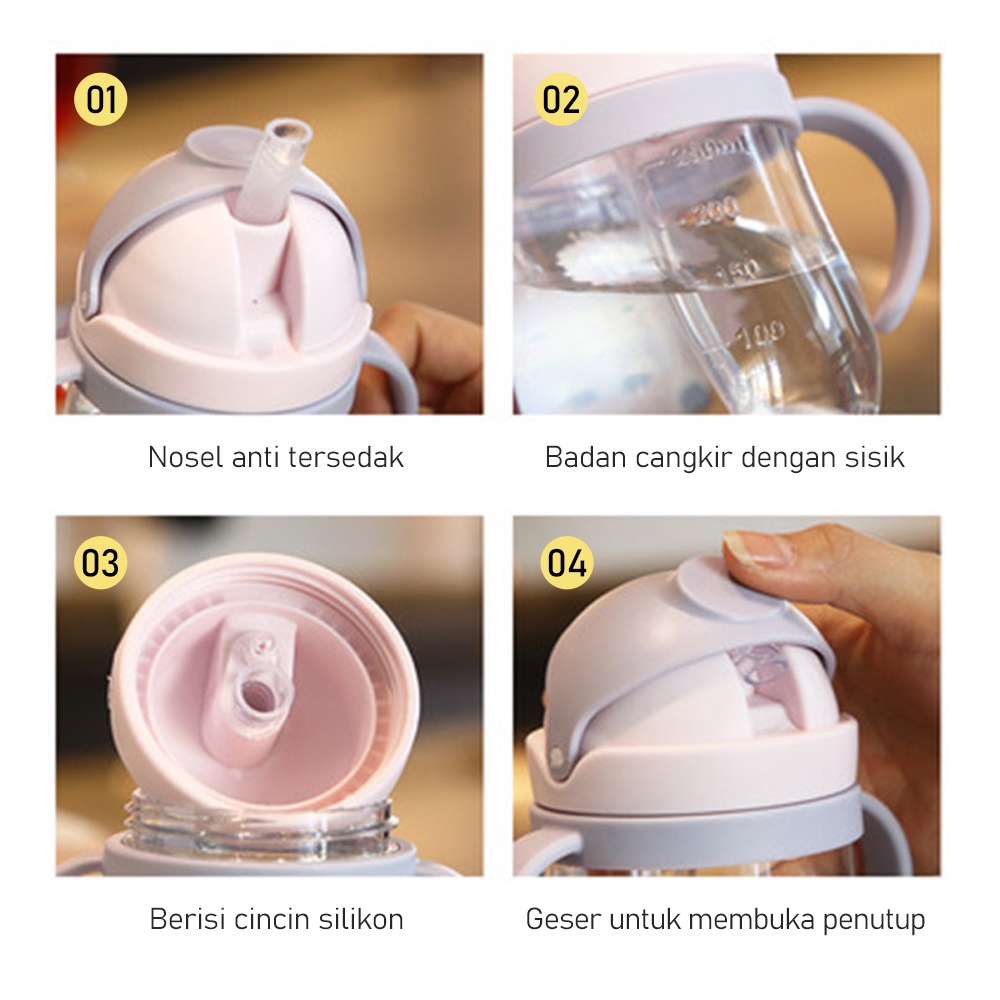 Lakhu Botol Minum Anak Lucu Training Cup Bayi Botol Minum Air Anak Bpa Free