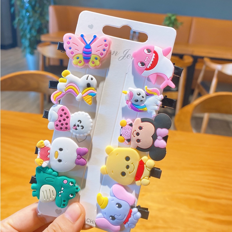 ⭐️𝐈𝐇𝐒 𝟔𝟗𝟑 𝐋𝐚𝐦𝐩𝐮𝐧𝐠⭐️Jepit Rambut Anak Korea Hairpin HairClips Jepitan Rambut Karakter 10pcs