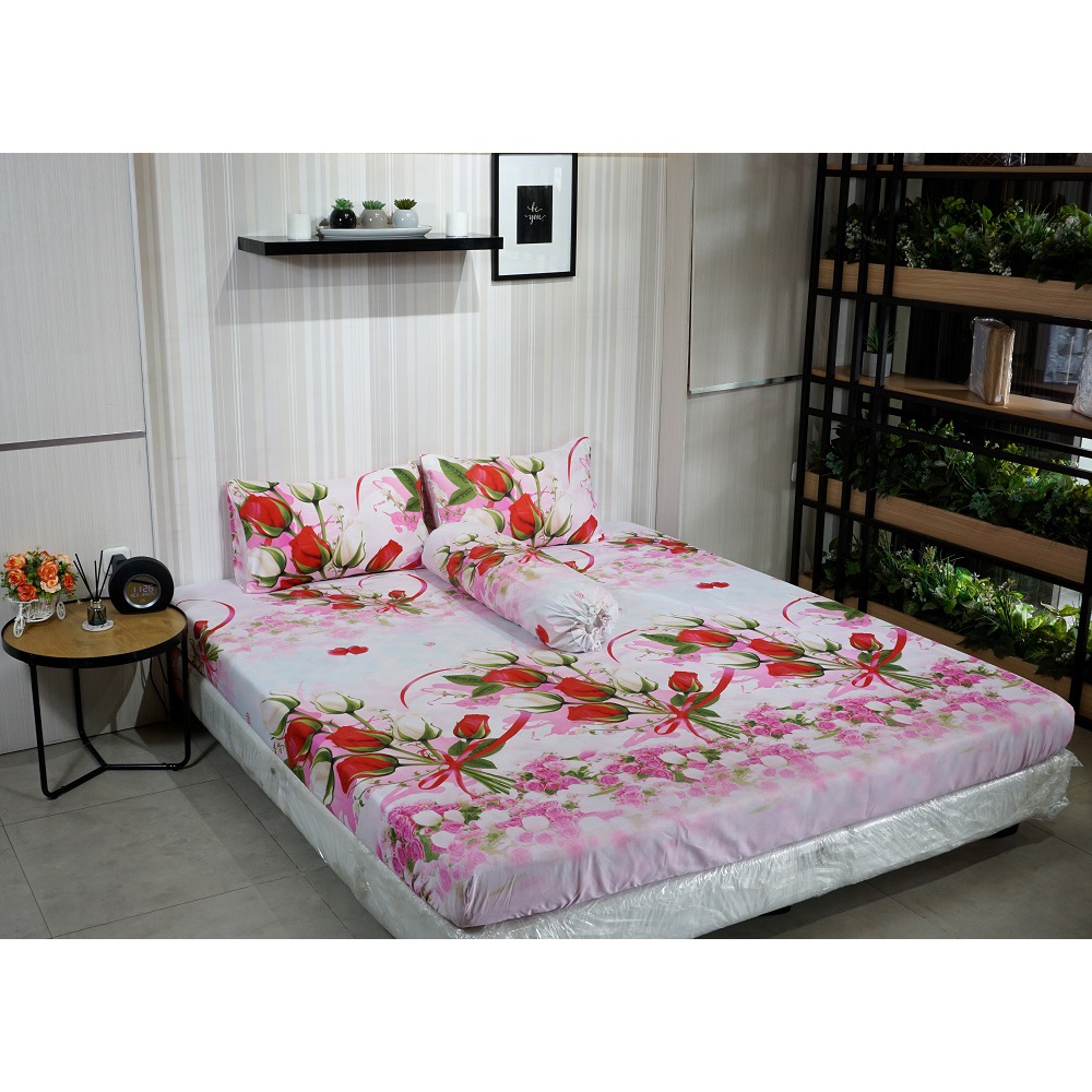 Idola Style Veronica Sprei 100 / 120 Micro Print Tinggi 20 cm MP-8006