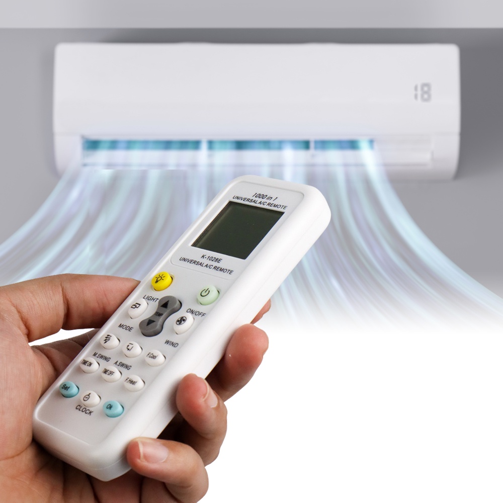 CHUNGHOP Universal AC Remote Controller with Flashlight - K-1028E - White - CHRC03WH