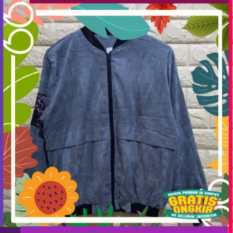 Jaket Bomber Corduray Second Size XL / brown muda