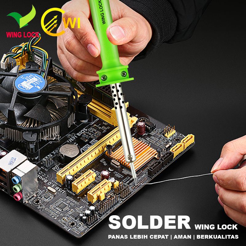 Solder Listrik Tangan 60w watt Gagang Plastik / Solder Iron 220v Electric Soldering