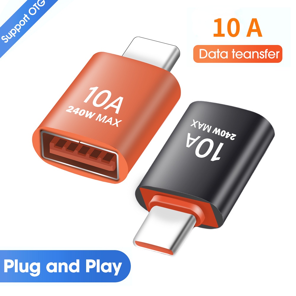 [Harga Grosir] Adaptor Ponsel 10A Type-C to USB 3.0/konektor Konverter Transfer Data/Untuk USB Flash Drive &amp; Mouse &amp; Game Controller/Aksesoris Ponsel