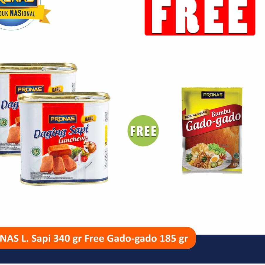 

✲ PRONAS Paket Excusive Luncheon Sapi 340 g FREE Gado-Gado 185 g ♩