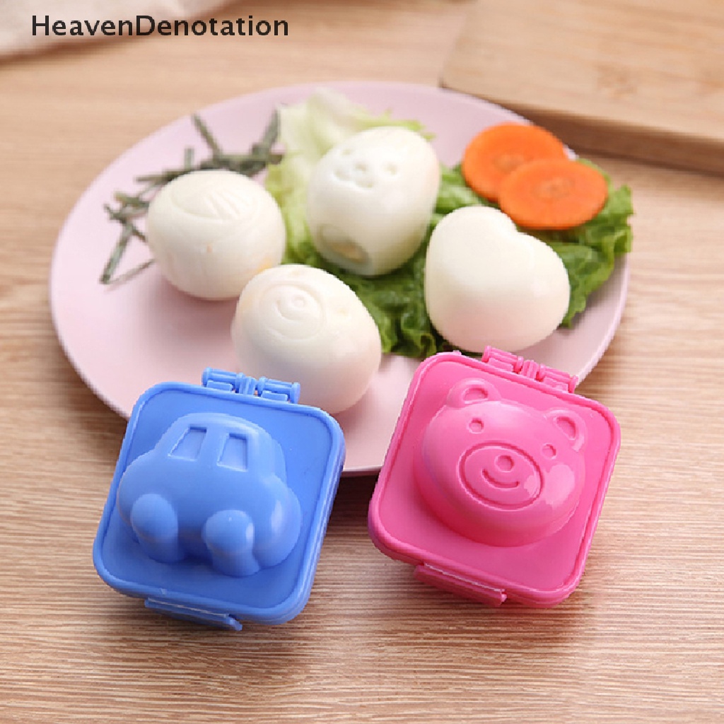 [HeavenDenotation] Cetakan Telur Lucu Kartun Bayi Rice Ball Mold 3D Egg Ring Bento Aksesoris Kelinci Beruang Ikan Telur Decorag Alat Dapur Gadget HDV