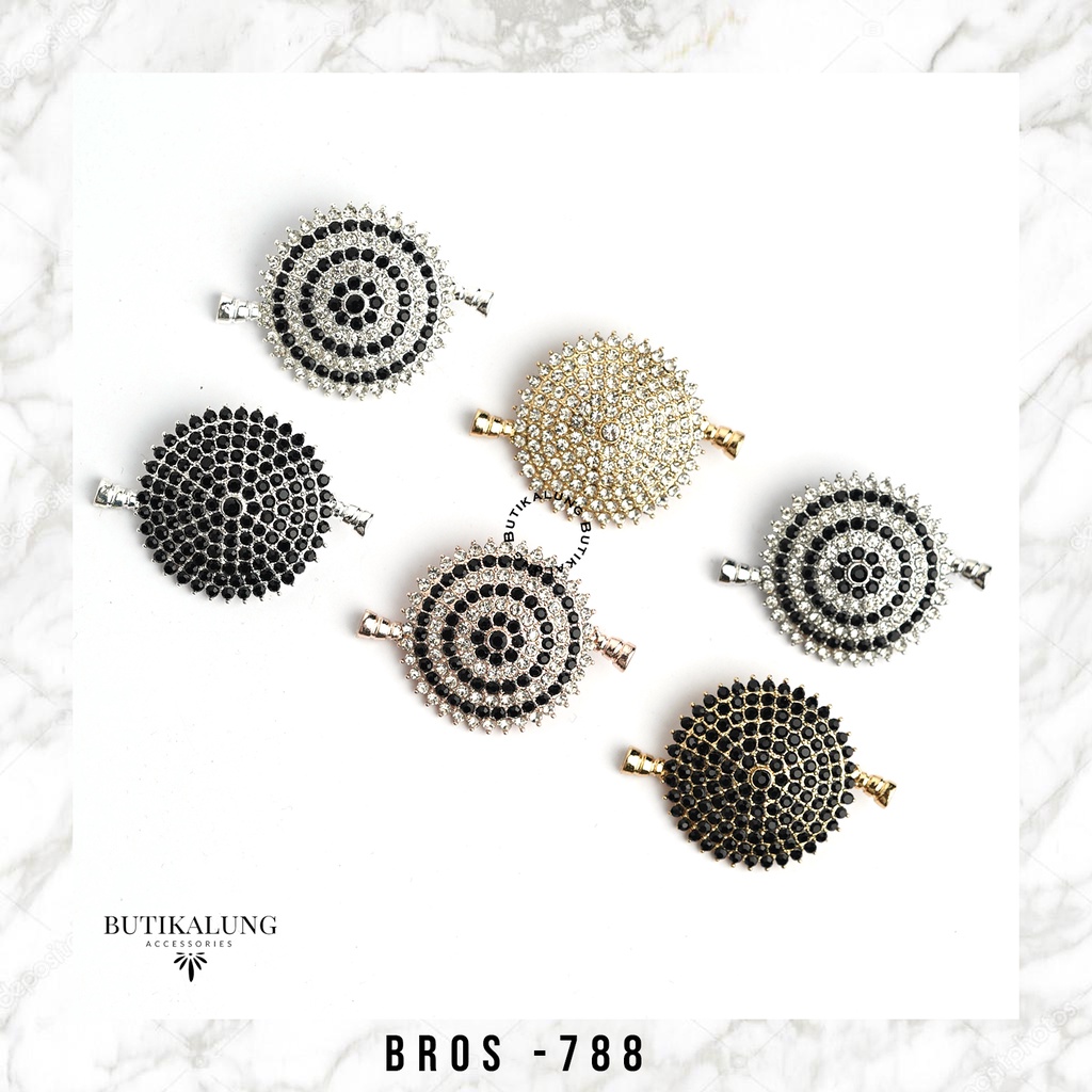 Bros Dubai Turki Hijab Bross Peniti Brooch Jilbab Aksesoris Fashion Wanita Perhiasan Muslim BUTIKALUNG 788