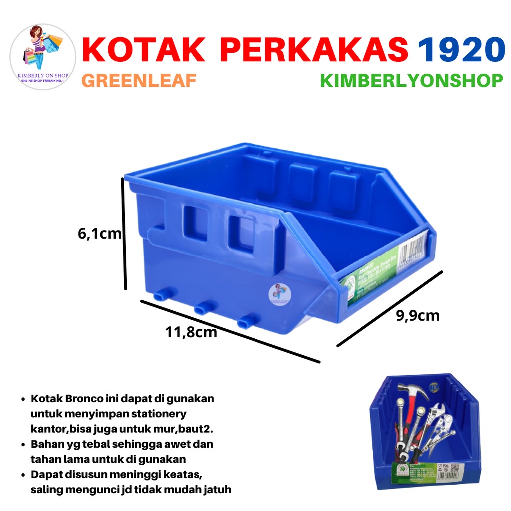 Kotak Perkaka Sparepart Case Jolly Box Bronco 1920 Green Leaf