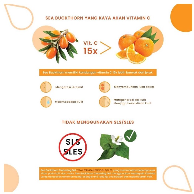 KLEVERU Sea Buckthorn Cleansing Gel ( Face Wash )