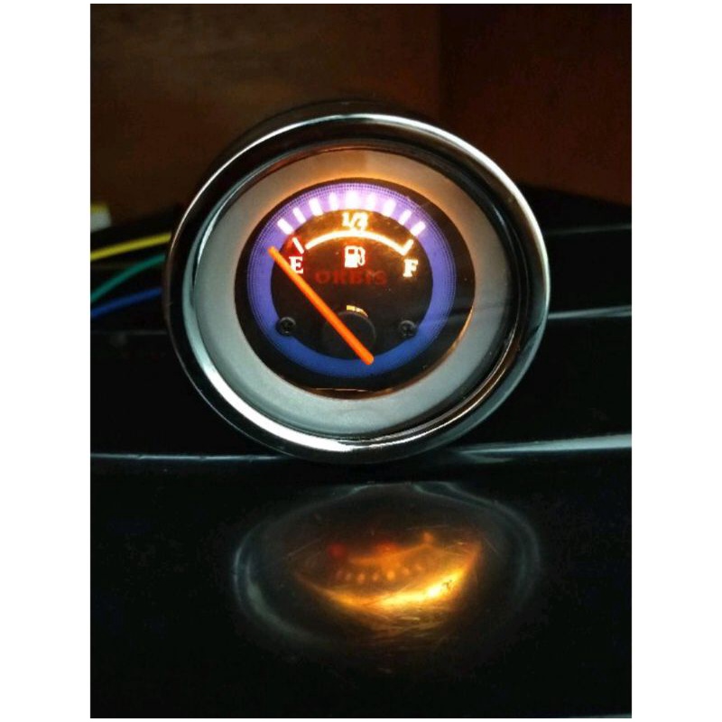 Speedometer jarum Tachometer bulat chrome bohlam kilometer jarum rpm speedometer motor spido