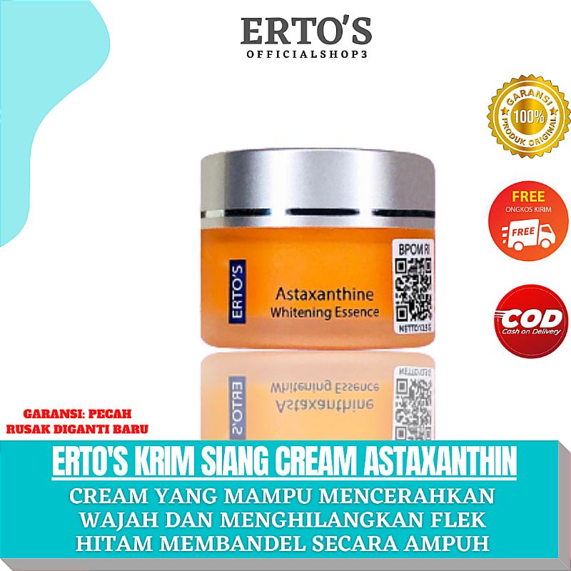 Cream Astaxanthine - Ertos Krim Siang Penghilang Flek Hitam & Kerutan