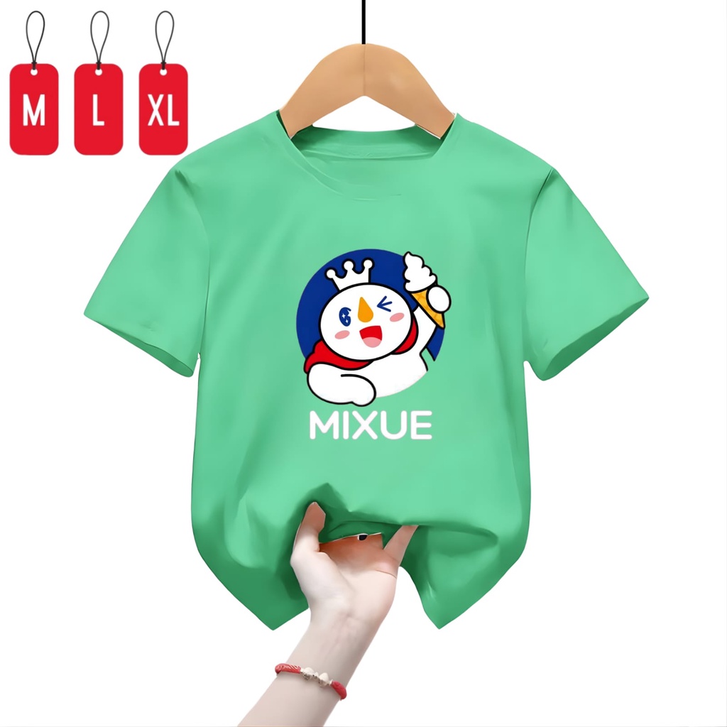 Hzl_outfit Kaos Anak Laki Laki/ Kaos Anak Perempuan Mixue/ Size M,L,XL