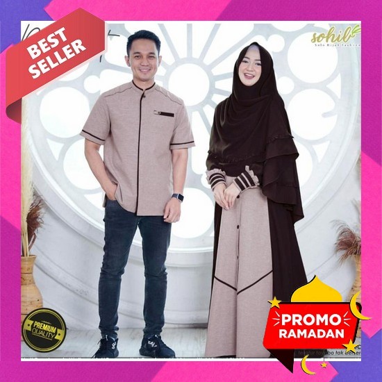 Couple Batik Keluarga Lebaran 2023 Gamis Kemeja Sarimbit Ibu Ayah Dan Anak Kombinasi Terbaru Warna U