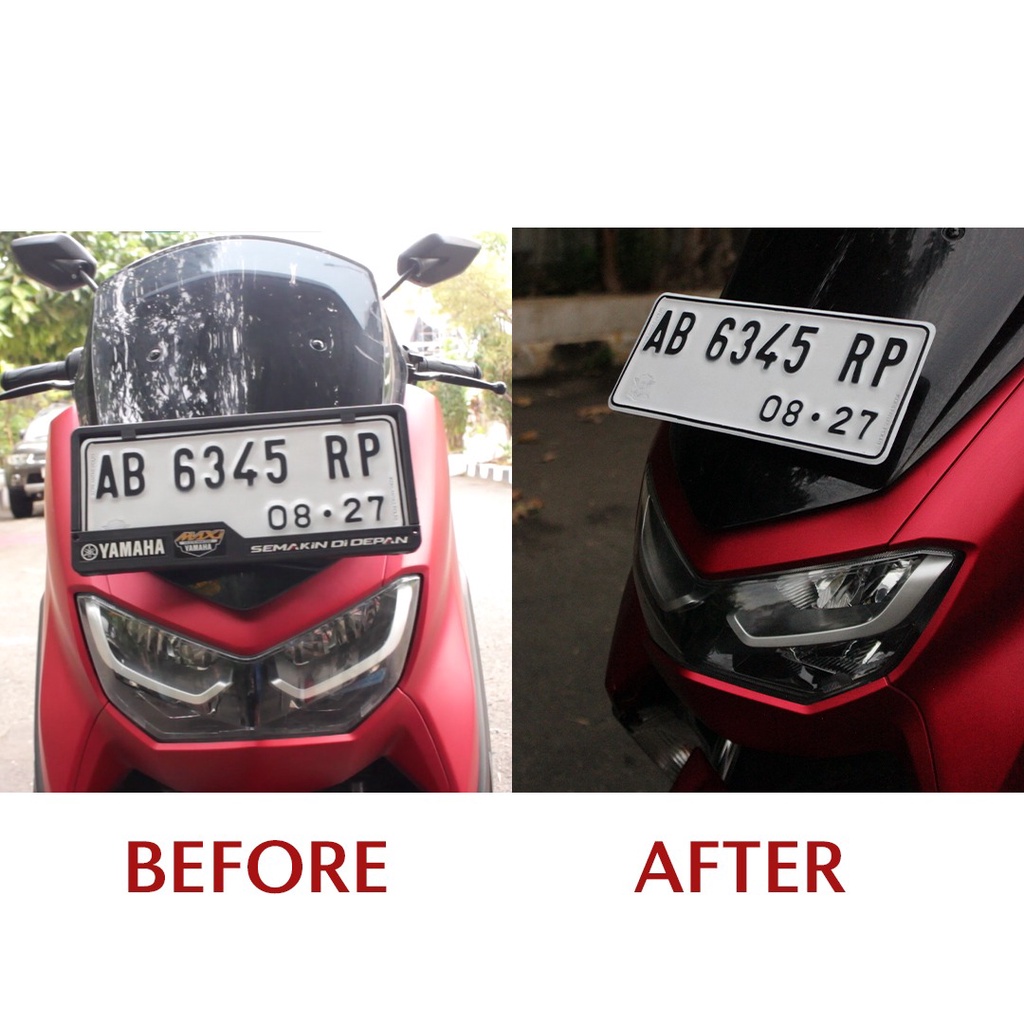 Dudukan Plat Motor - FramelessPlate - Tatakan Isi 2pcs ( Depan + Belakang )