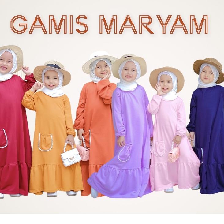 ◙ GAMIS MARYAM - GAMIS ANAK BAHAN KAOS BABYTERRY Y - GAMIS POLOS ANAK ➷