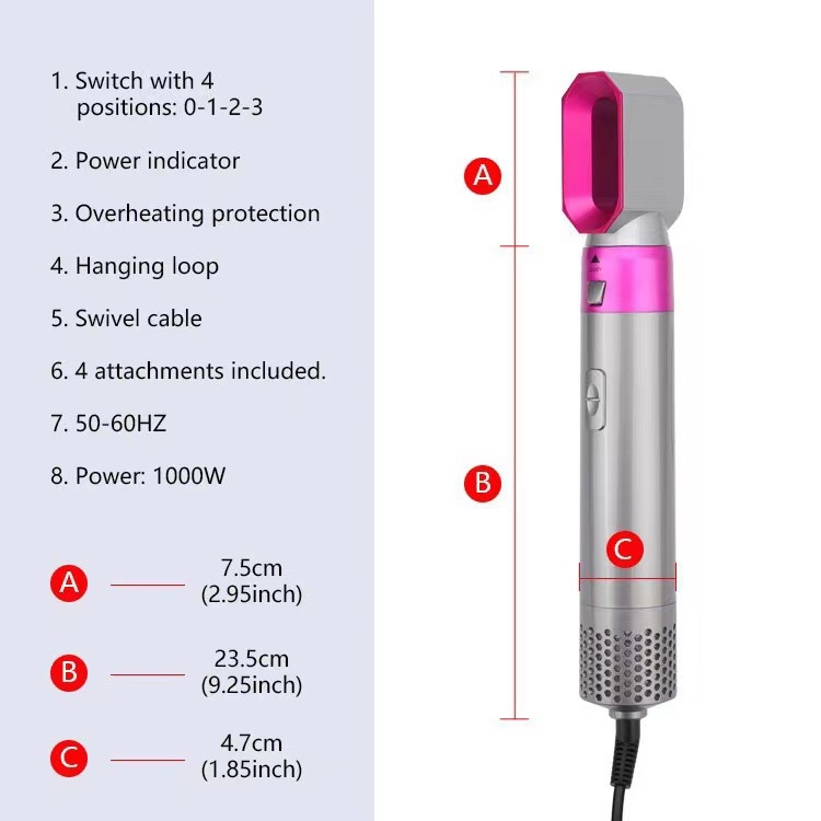 Multi-fungsional lima-dalam-satu sisir udara panas tongkat pengeriting otomatis keriting lurus tujuan ganda sisir penata rambut rambut keriting mesin all-in-one