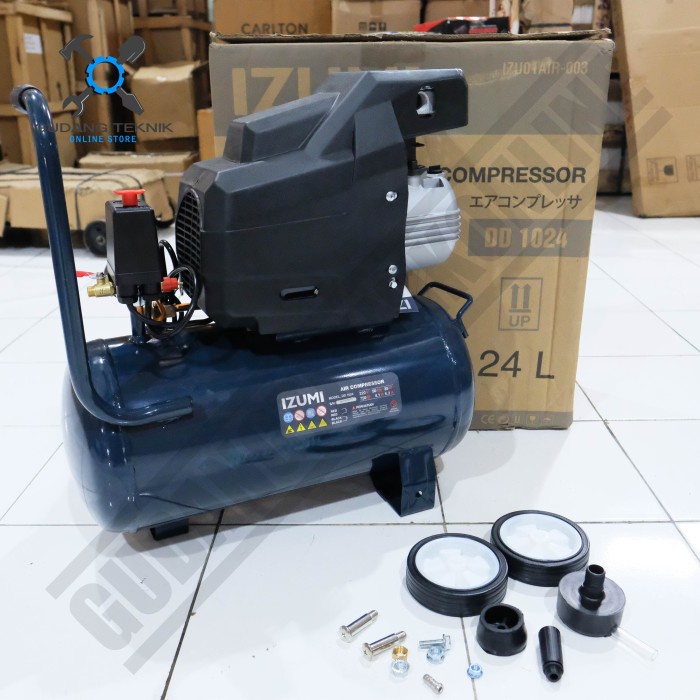 Kompresor Angin 1Hp Kapasitas 24 Liter DD1024 IZUMI / Air Compressor Kompressor Udara 8 Bar 24Liter 1 Hp DD 1024 IZUMI