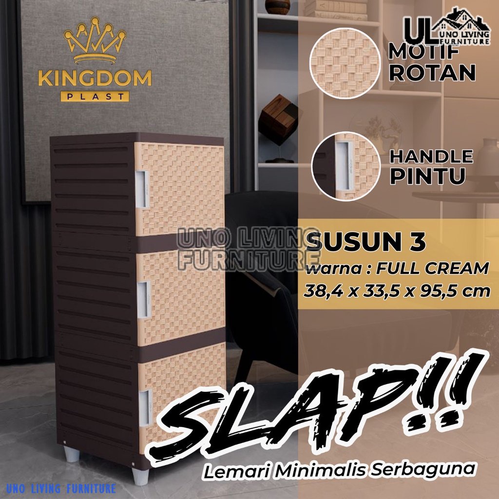 KINGDOM SLAP!! LEMARI PAKAIAN MINIMALIS KINGDOM SLAP SUSUN LEMARI PLASTIK LEMARI PINTU SWING LEMARI BAJU LEMARI ROTAN 12.12
