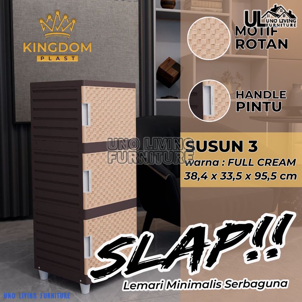 KINGDOM SLAP!! LEMARI PAKAIAN MINIMALIS KINGDOM SLAP SUSUN LEMARI PLASTIK LEMARI PINTU SWING LEMARI BAJU LEMARI ROTAN 12.12