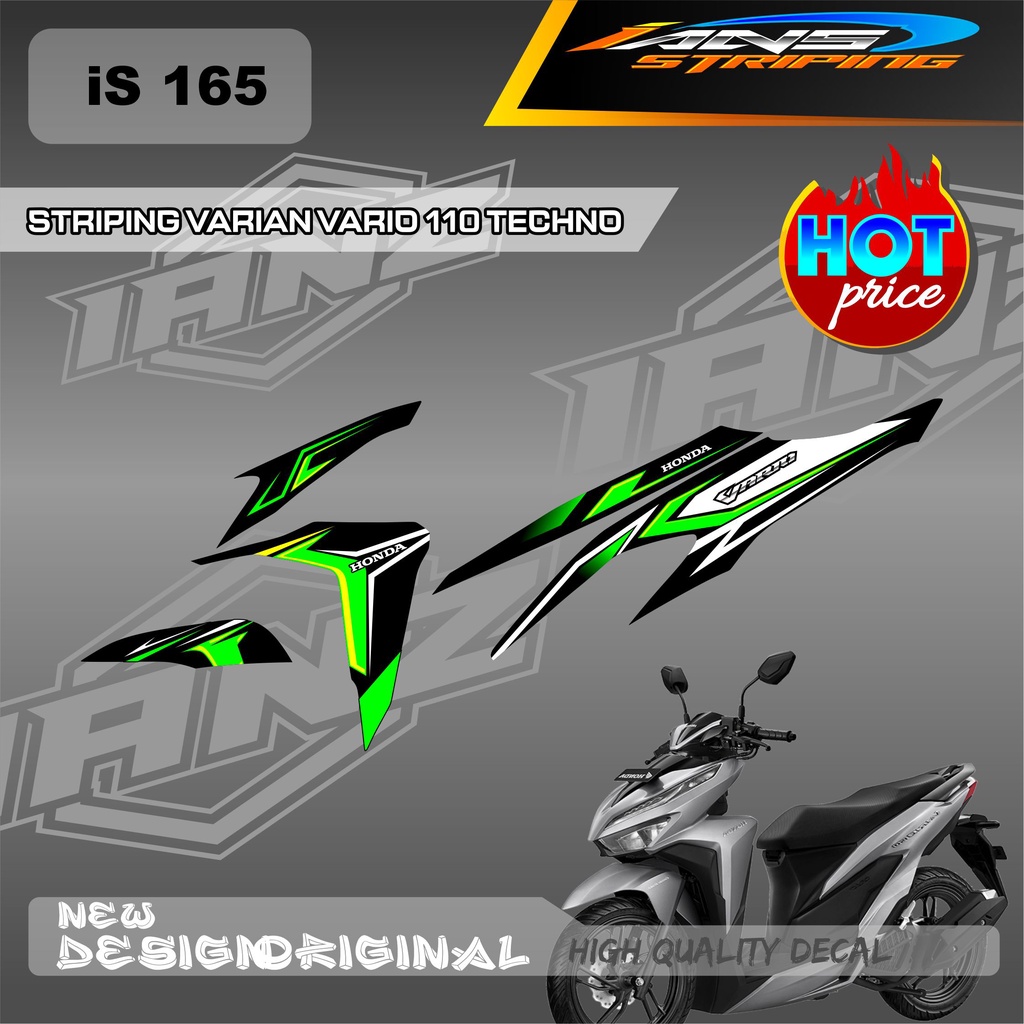 DECAL VARIO TECHNO 100cc OLD CUSTOM VARIASI BODY RACING / STIKER DECAK VARIO 110cc / DECAL STIKER KERETA HONDA VARIO 110cc OLD IS165