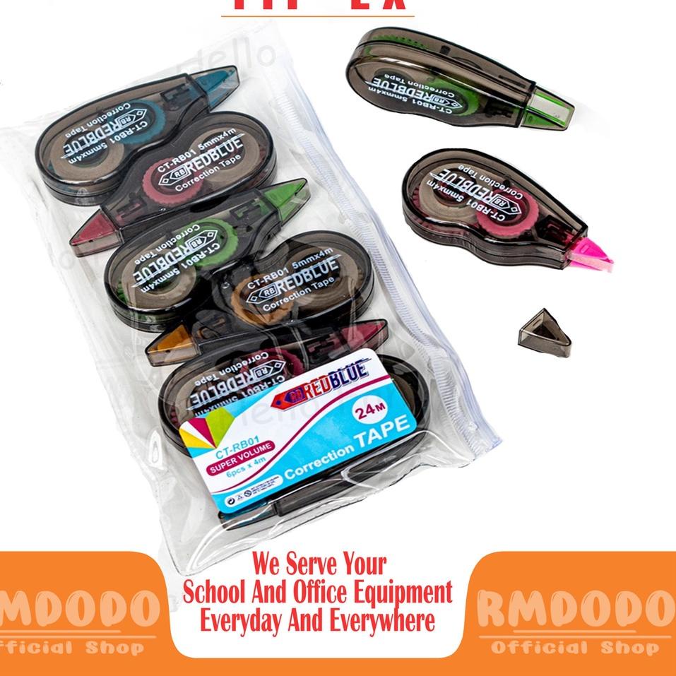 

Kode0w0Vk Rmdodo Correction Tape 24m Isi 6 / Cortape / Corection Tape Tipex / Tipex Roll / Correction Tape / Tip-Ex Kertas / Tipe-X CT-RB01