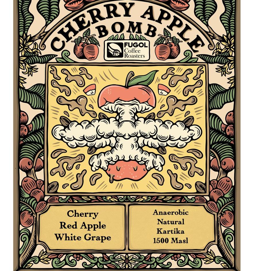 

♪ Kopi Arabika CHERRY APPLE BOMB! Natural Anaerobic Specialty Coffee (200 gr) ☃