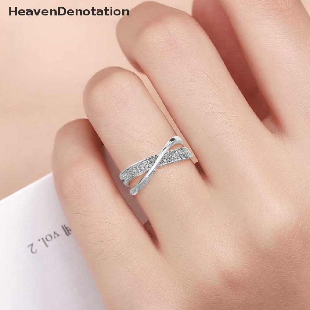 [HeavenDenotation] Cincin Kristal Berlian Imitasi Pelangsing Kesehatan Cincin Perhiasan HDV