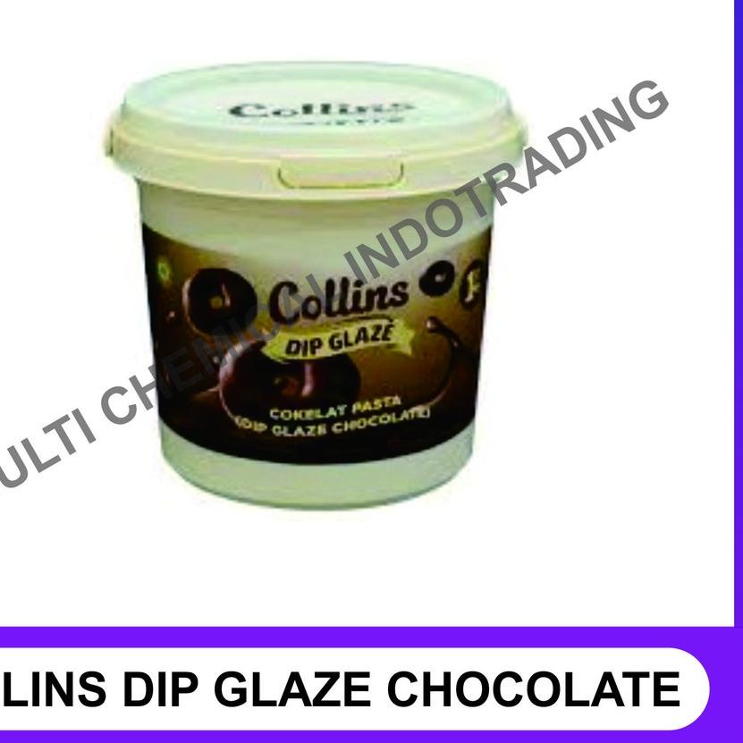 

COD✔️✔️COLLINS DIP GLAZE 1 KG - TOPPING DONAT PISANG NUGGET - CHOCOLATE