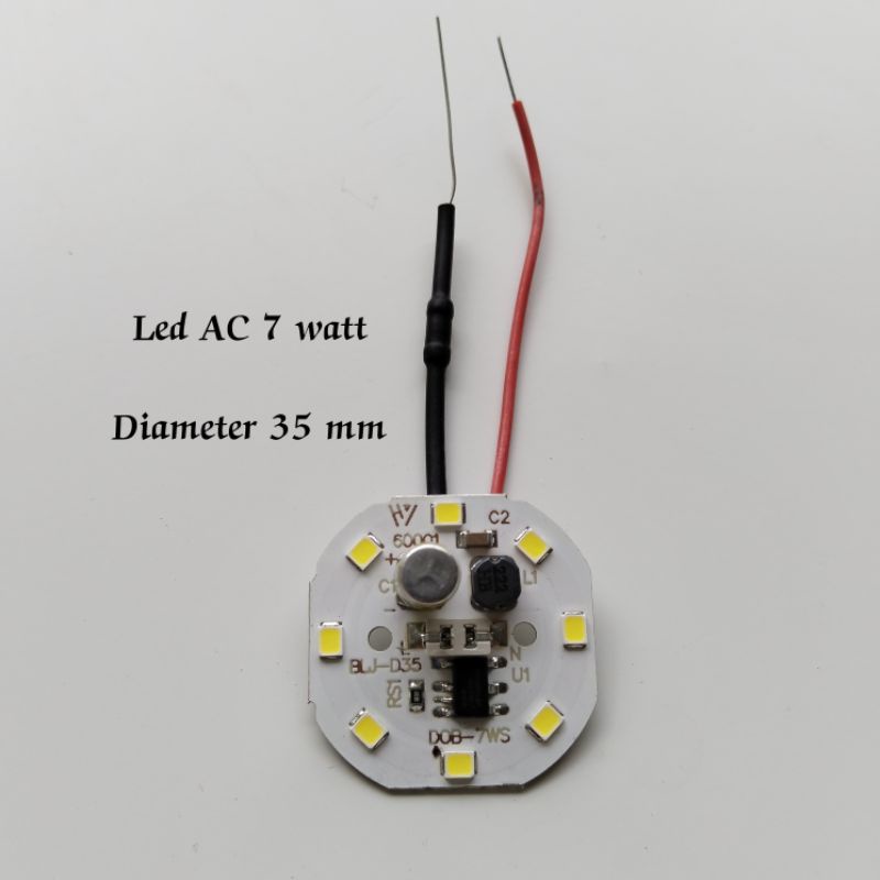 Sparepart Lampu LED AC 7w DOB - PCB Mata LED AC 7 watt - Modul LED AC