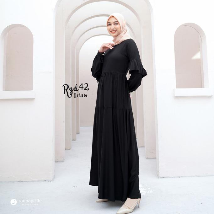 Rauna - Baju Muslim - Gamis Dewasa 42 Hitam