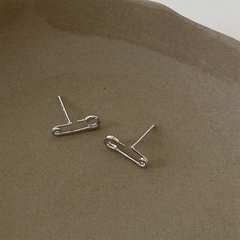925cap Tidak Teratur Pin Anting Untuk Pria Dan Wanita Pasangan Kepribadian Kertas Klip Anting-Anting Warna Perak Perhiasan Hadiah